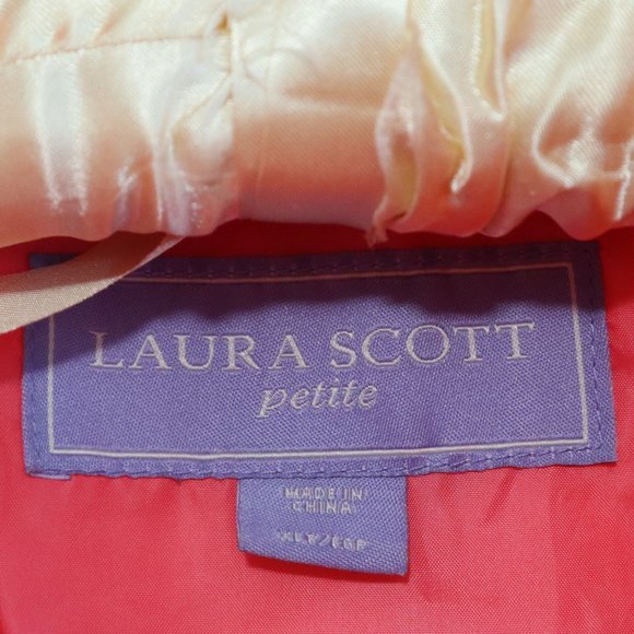 Laura Scott Petite Pink Puffer Vest Zip-up Coat with Pockets size XL-Petite - Picture 7 of 9